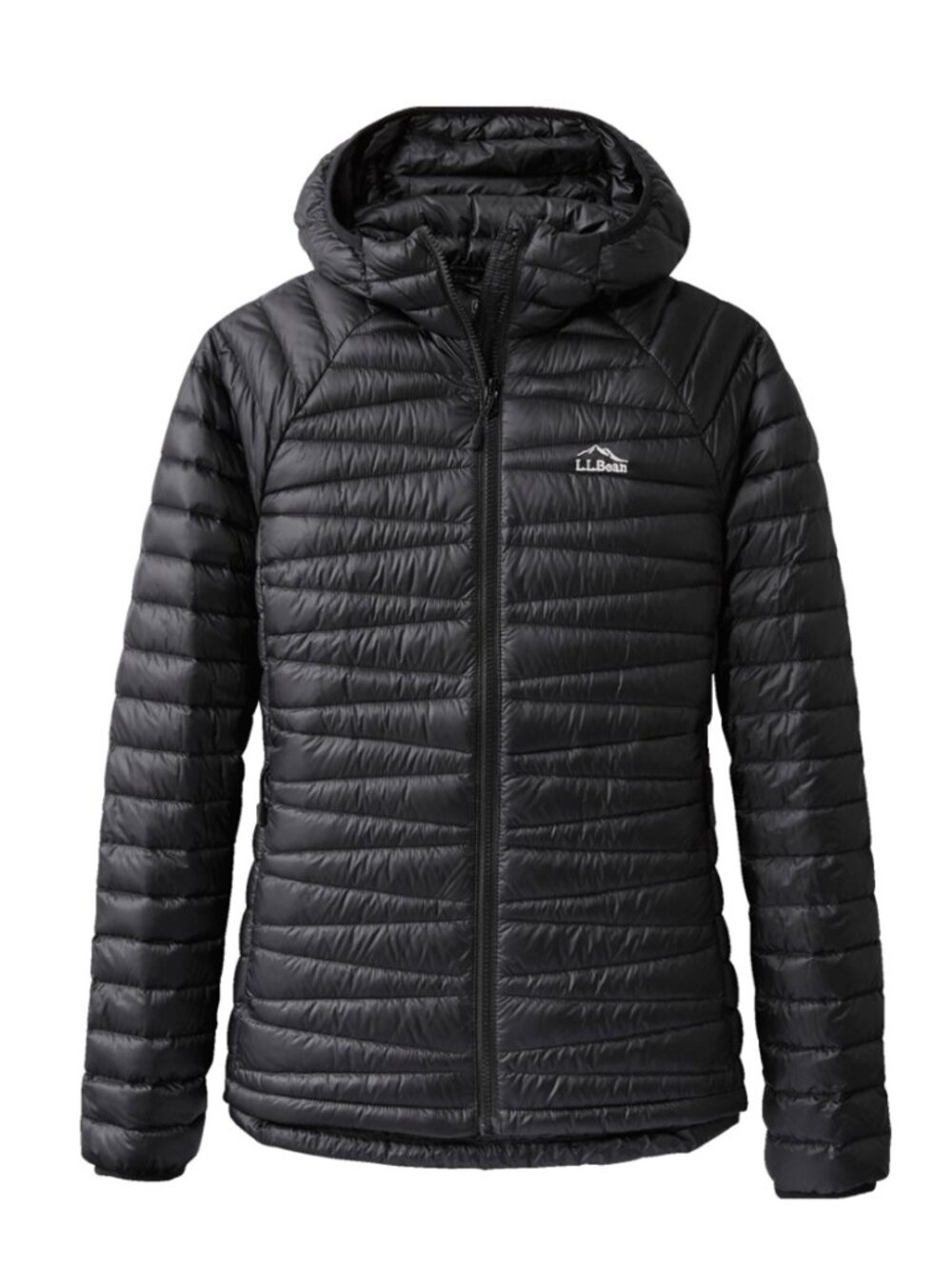 LL Bean | Ultralight 850 Goose Down Hooded Puffer Jacket in Black | XL Petite